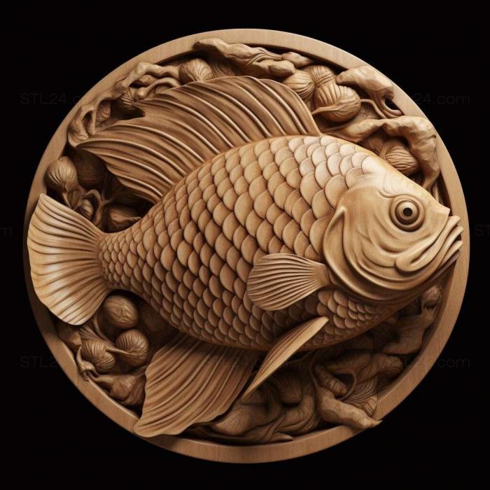 Nature and animals (Characin fish 1, NATURE_3325) 3D models for cnc